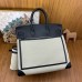 Hermes HAC Cargo Birkin 40 Handmade Bag in Toile with Black Leather
