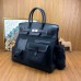 Hermes HAC Cargo Birkin 40 Handmade Bag in Black Toile