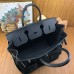 Hermes HAC Cargo Birkin 40 Handmade Bag in Black Toile