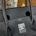 Hermes HAC Cargo Birkin 40 Handmade Bag in Black Toile
