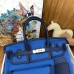 Hermes Cargo Birkin 35cm Limited-edition Bag in Blue Canvas