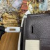 Hermes Birkin a l’envers 35 Bag in Ebene Clemence Leather and Canvas