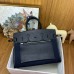 Hermes Birkin à l’envers 35 Bag in Black Clemence Leather and Canvas