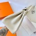 Hermes Birkin 25 Retourne Handmade Bag In Craie Clemence Leather