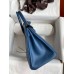 Hermes Birkin 25 Retourne Handmade Bag In Deep Blue Swift Calfskin