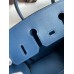 Hermes Birkin 25 Retourne Handmade Bag In Deep Blue Swift Calfskin