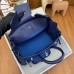Hermes Birkin Cargo 25 Bag in Blue Toile and Navy Blue Swift Leather