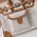 Hermes Birkin Cargo 25 Bag in Ecru Toile and Gold Swift Leather