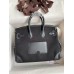 Hermes Birkin Cargo 25 Bag in Black Toile and Swift Leather