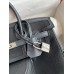 Hermes Birkin Cargo 25 Bag in Black Toile and Swift Leather