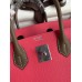 Hermes HSS Birkin 30 Bicolor Bag in Rose Lipstick and Taupe Epsom Calfskin