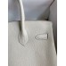 Hermes Birkin 35CM Retourne Handmade Bag In Craie Clemence Leather