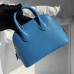 Hermes Bolide 1923 Mini Handmade Bag In Blue Frida Chevre Mysore Leather