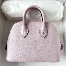 Hermes Bolide 1923 Mini Handmade Bag In Mauve Pale Chevre Mysore Leather