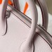Hermes Bolide 1923 Mini Handmade Bag In Mauve Pale Chevre Mysore Leather