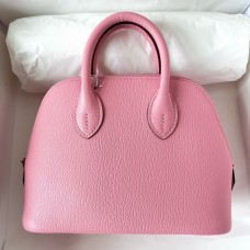 Hermes Bolide 1923 Mini Handmade Bag In Rose Confetti Chevre Mysore Leather