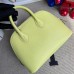 Hermes Bolide 1923 Mini Handmade Bag In Jaune Bourgeon Chevre Mysore Leather