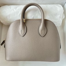 Hermes Bolide 1923 Mini Handmade Bag In Gris Asphalt Evercolor Calfskin