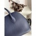 Hermes Bolide Mini Handmade Bag in Blue Saphir Evercolor Calfskin
