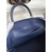 Hermes Bolide Mini Handmade Bag in Blue Saphir Evercolor Calfskin