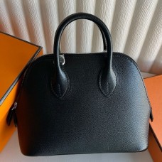 Hermes Bolide 1923 Mini Handmade Bag in Black Evercolor Calfskin