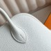 Hermes Bolide Mini Handmade Bag in White Evercolor Calfskin