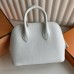 Hermes Bolide Mini Handmade Bag in White Evercolor Calfskin