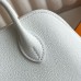 Hermes Bolide Mini Handmade Bag in White Evercolor Calfskin