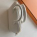 Hermes Bolide Mini Handmade Bag in White Evercolor Calfskin