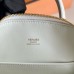 Hermes Bolide Mini Handmade Bag in White Evercolor Calfskin