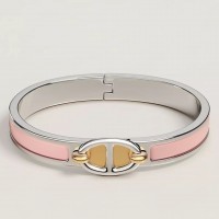 Hermes Pink Mini Clic Chaine d'Ancre Bracelet