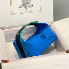 Hermes Bride-a-Brac Case in Bleu Hydra Canvas