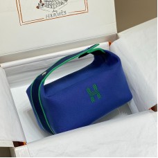 Hermes Bride-a-Brac Case in Blue Electric Canvas