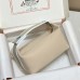 Hermes Bride-a-Brac Large Case in Ecru Canvas with Etoupe Zigzag Motifs