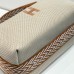 Hermes Bride-a-Brac Large Case in Ecru Canvas with Gold Zigzag Motifs