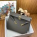 Hermes Kelly Depeches 36 Briefcase in Etain Clemence Leather