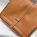 Hermes Steve Light Junior Messenger Bag in Gold Clemence Leather