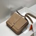 Hermes Steve Light Junior Messenger Bag in Taupe Clemence Leather