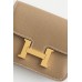 Hermes Constance Slim Wallet in Taupe Epsom Calfskin