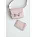 Hermes Constance Slim Wallet in Mauve Pale Epsom Calfskin