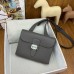 Hermes Sac a Depeches 21 Bag in Etain Clemence Leather