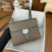 Hermes Sac a Depeches 21 Bag in Taupe Clemence Leather