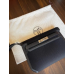 Hermes Kelly Depeches 25 Pouch in Noir