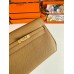 Hermes Kelly Depeches 25 Pouch in Sesame Epsom Calfskin