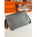 Hermes Kelly Depeches 25 Pouch in Vert Amande Epsom Calfskin