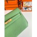 Hermes Kelly Depeches 25 Pouch in Vert Criquet Epsom Calfskin