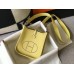 Hermes Evelyne III TPM Mini Bag In Jaune Poussin Clemence Leather