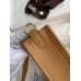 Hermes Evelyne Mini Handmade Bag in Biscuit Clemence Leather