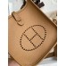 Hermes Evelyne Mini Handmade Bag in Biscuit Clemence Leather
