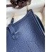 Hermes Evelyne Mini Handmade Bag in Blue Saphir Clemence Leather